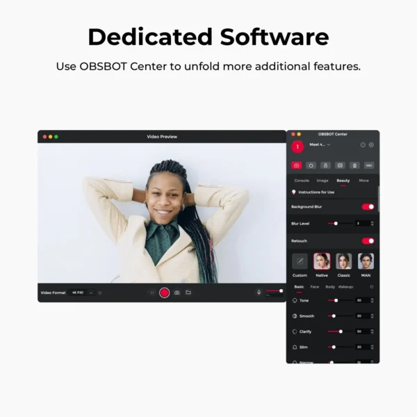 ⁦Meet AI-Powered 4K Webcam⁩ - الصورة ⁦8⁩