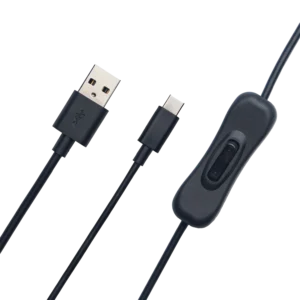 USB-A to USB-C Data Power Cable with ON/OFF Switch